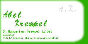abel krempel business card